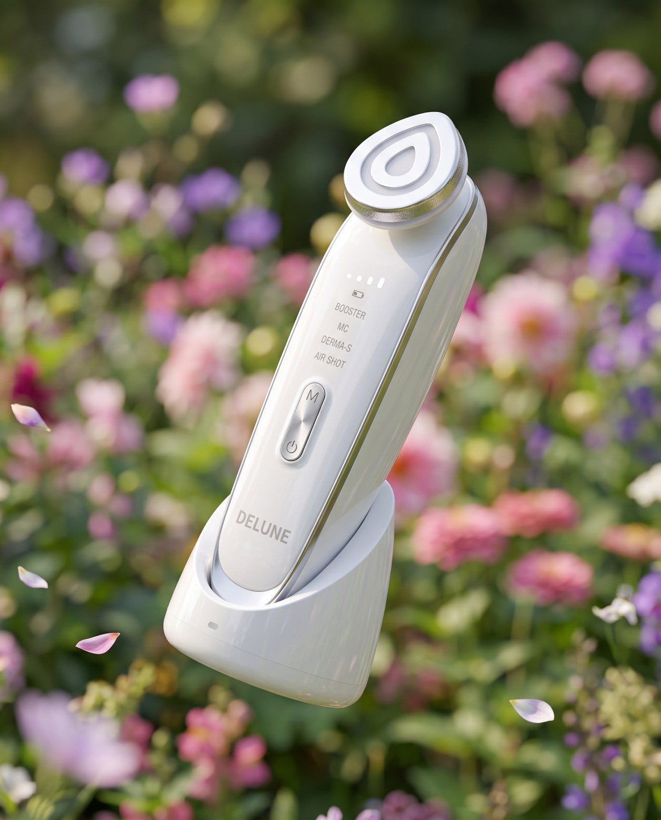 Delune Glow Pro entre flores
